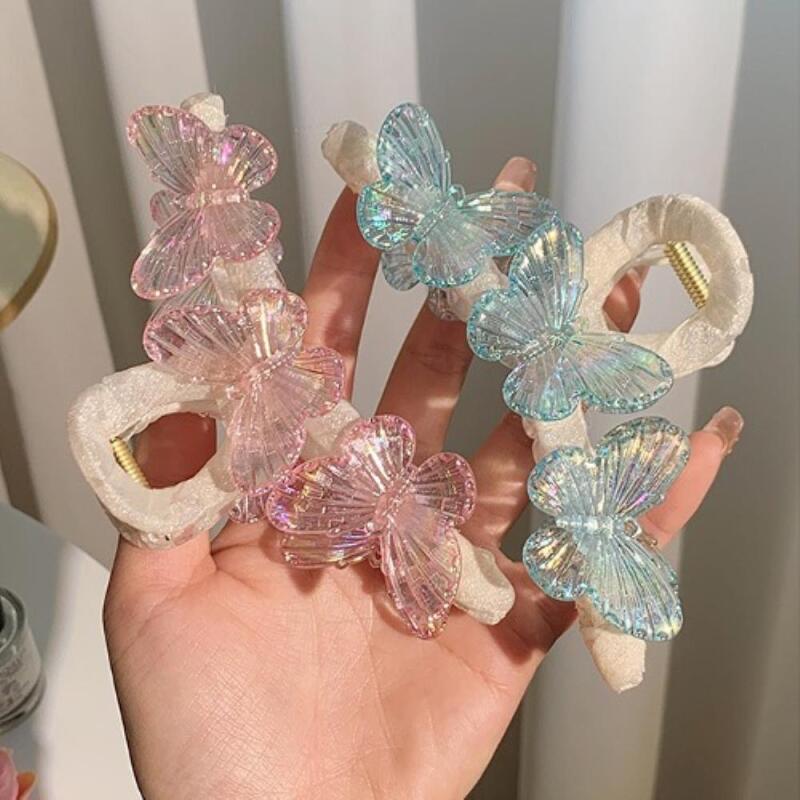

Women s Summer Butterfly Butterfly Decoration 2-Piece Set CD7726_Pink+Blue