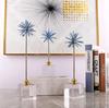 Crystal Flower Natural Crystal Agate Metal Handicraft Handmade White Artificial Flower Decorative Figurines Home Decoration