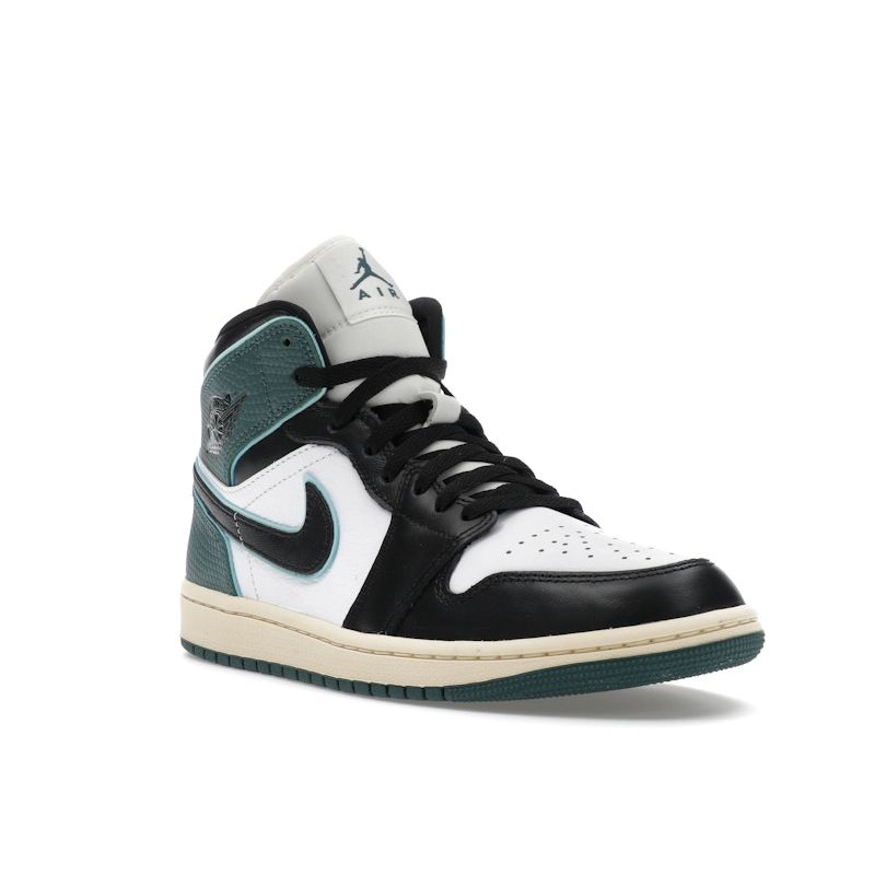 Air Jordan 1 Mid Oxidized Green Women Sneakers White Black Light-Dew FQ7818-100