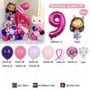 58pcs Cute Gabby Dollhouse Cats Theme Balloon Children's Birthday Party Decoration Latex Foil Ball Girl Gabby's Doll Balloon Toy