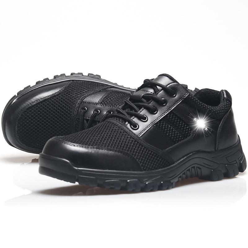 Spring and summer comfortable new leather shoes low-top breathable cowhide mesh casual leather shoes