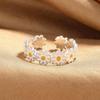 2026 Silver Plated Small Fresh Daisy Flower Ring Femininity Personality Open Ring Design Premium Hand Jewelry