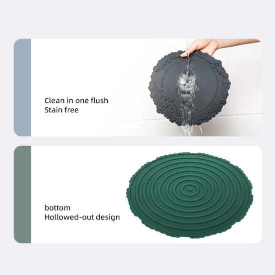 Silicone Placemat Nordic Vintage Lace Pattern Table Mats Heat Resistant Trivet for Hot Dishes Non-Slip Coaster for Kitchen Table
