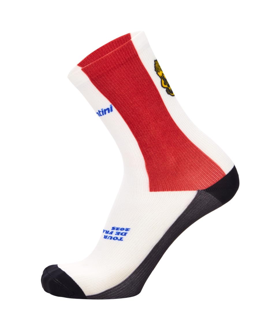 

Santini GRAND DÉPART LILLE Cycling Socks in White, Red, and Blue