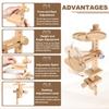 Embroidery Hoop Stand Adjustable Beech Wood Cross Stitch Stand Holder with Built-in Storage Tray with 6/8" Embroidery Hoop