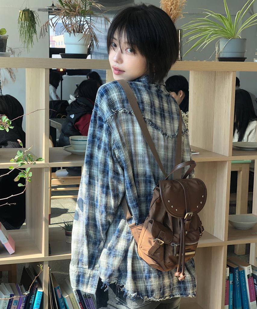 Raiment Stud Cover Point Mini Backpack_Brown