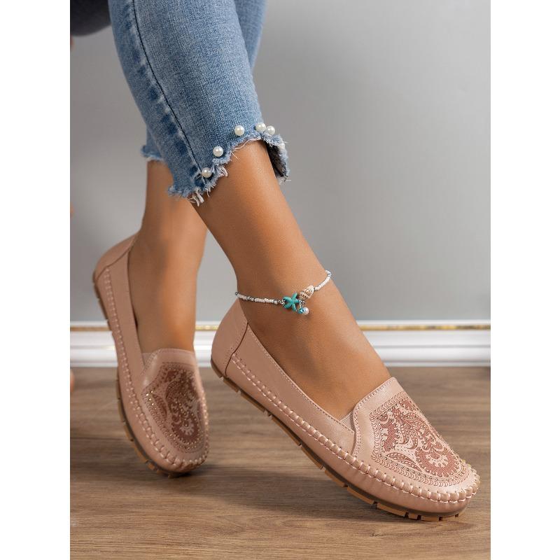 Retro Women's Flat Loafers Korean Style Comfortable Walking Fashion Casual Daily Shoes