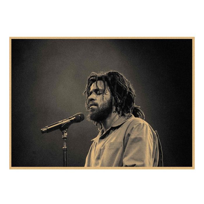 J. Cole & Lamar Rap Hip Hop Kraft Paper Wall Mural 491