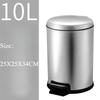 Stainless Steel Trash Can Toilet Waste Bins Kitchen Round Large Luxury Litter Bin Household Food Garbage Disposal Container