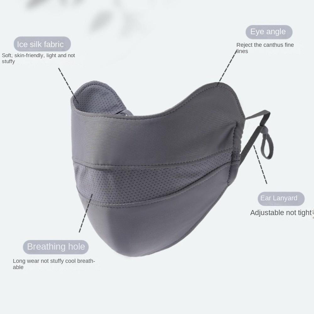 Washable Sunscreen Mask Breathable Anti-sun Mask New Face Veil  Gift
