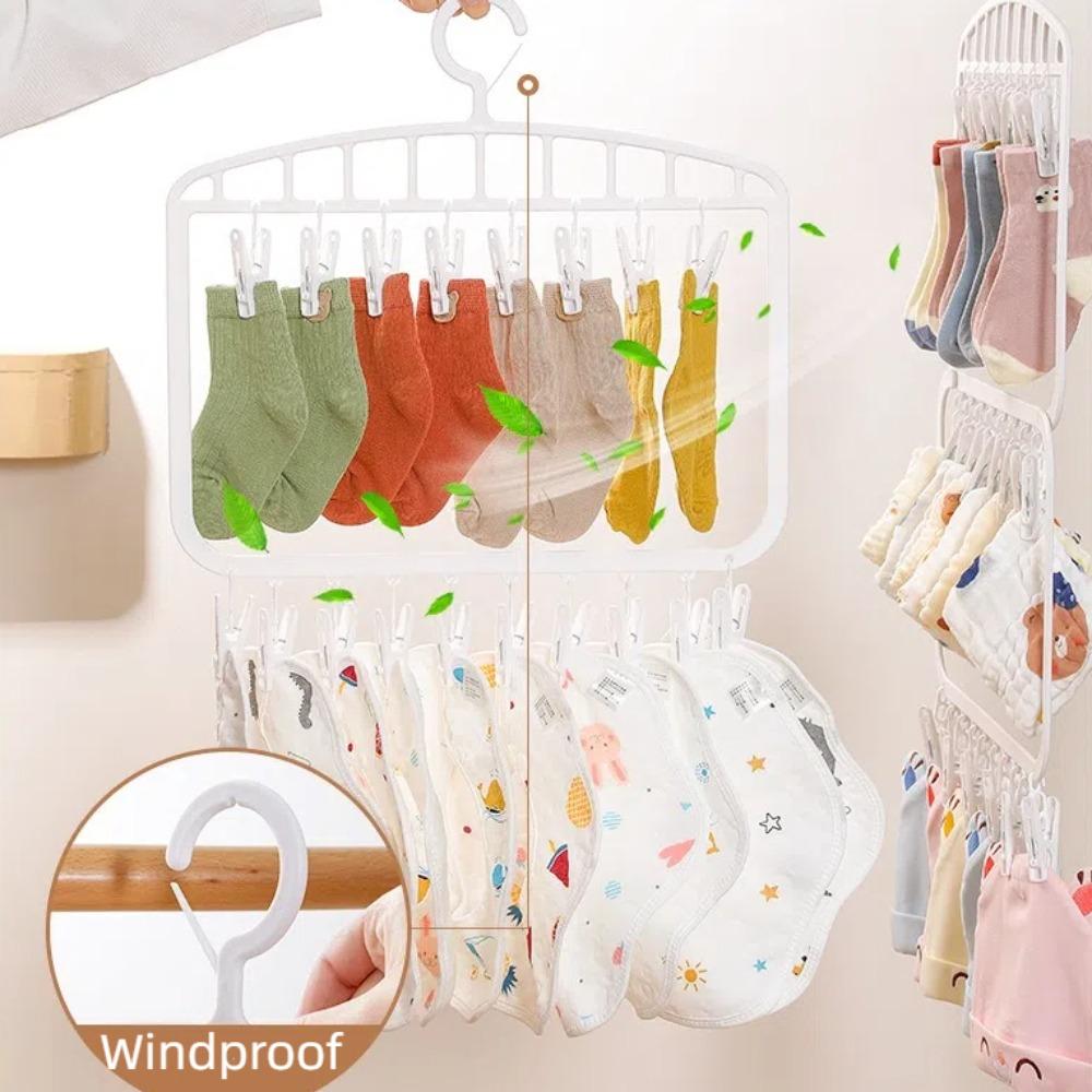 Space Saving Hanging Drying Rack Legging Organizer Socks Clip Hook Socks Drying Hanger Underwear
