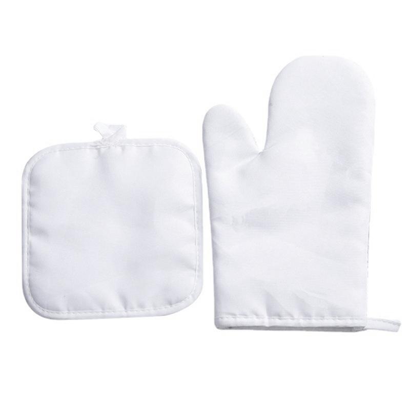 Promotion!Sublimation Blank Oven Mitts Set Gloves And Sublimation Blank Pot Pad For DIY Kitchen Dining Room Accessories 16Pcs