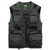 Men's Multi-Pocket Sleeveless V-Neck Vest for Summer Hiking & Photography