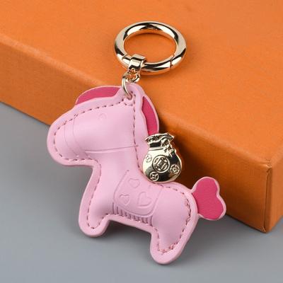 Animal PU Leather Hanger Carrying On Money Pocket Bag Pendant PU Horse Keychain  Bag Ornament