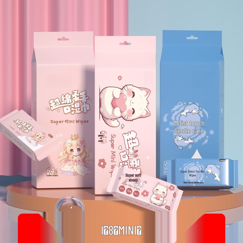 Portable Mini Baby Wipes: Disposable Hand & Mouth Cleaning for Infants & Toddlers