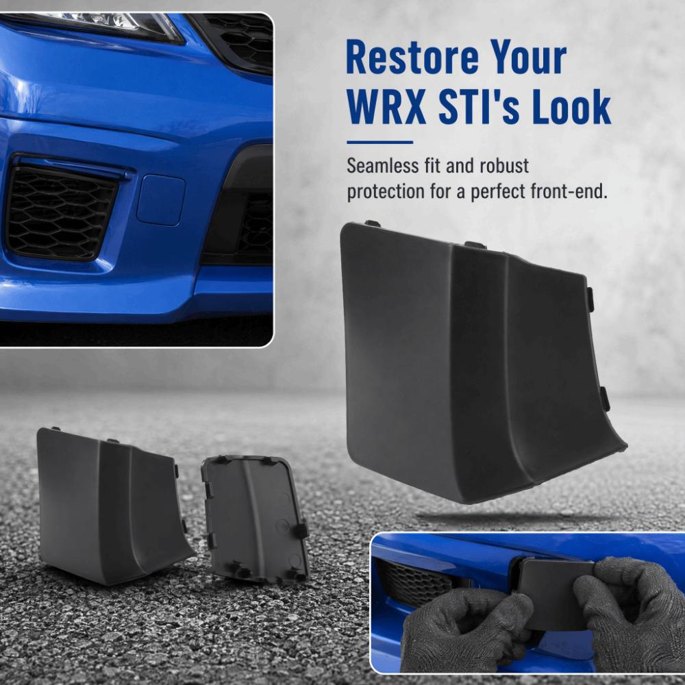57731FG330 Front Tow Cap Black Towing Eye Trim for Subaru WRX STI 2011 to 2014 For Front Bumper