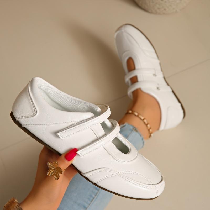 

Модные женские балетки для ходьбы, спортивная обувь, тренд, удобные уличные кроссовки, женские, весенняя мода, повседневные лоферы, zapatos de mujer 35 белый