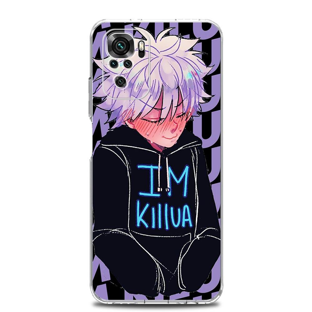 Killua Hunter × Hunter Anime Phone Case For Xiaomi Redmi Note 12 11 9S 9 8 10 Pro Plus 7 8T 9C 9A 8A K40 Gaming Clear Cover
