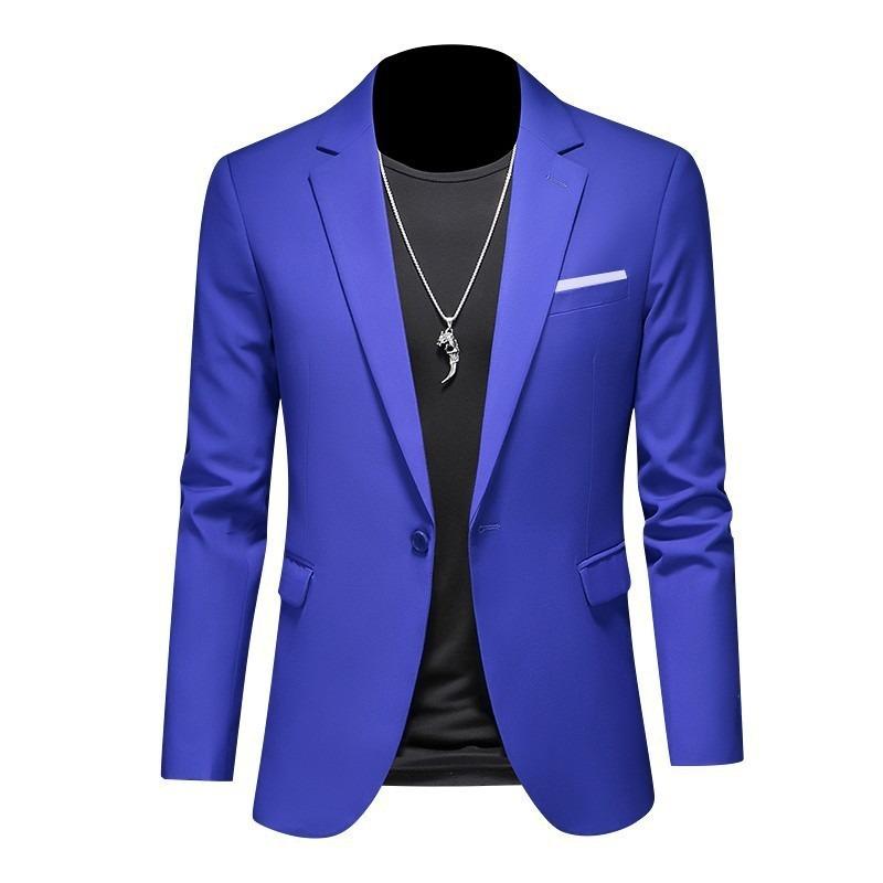 Blazer Masculino Branco Slim Fit de Botão Único