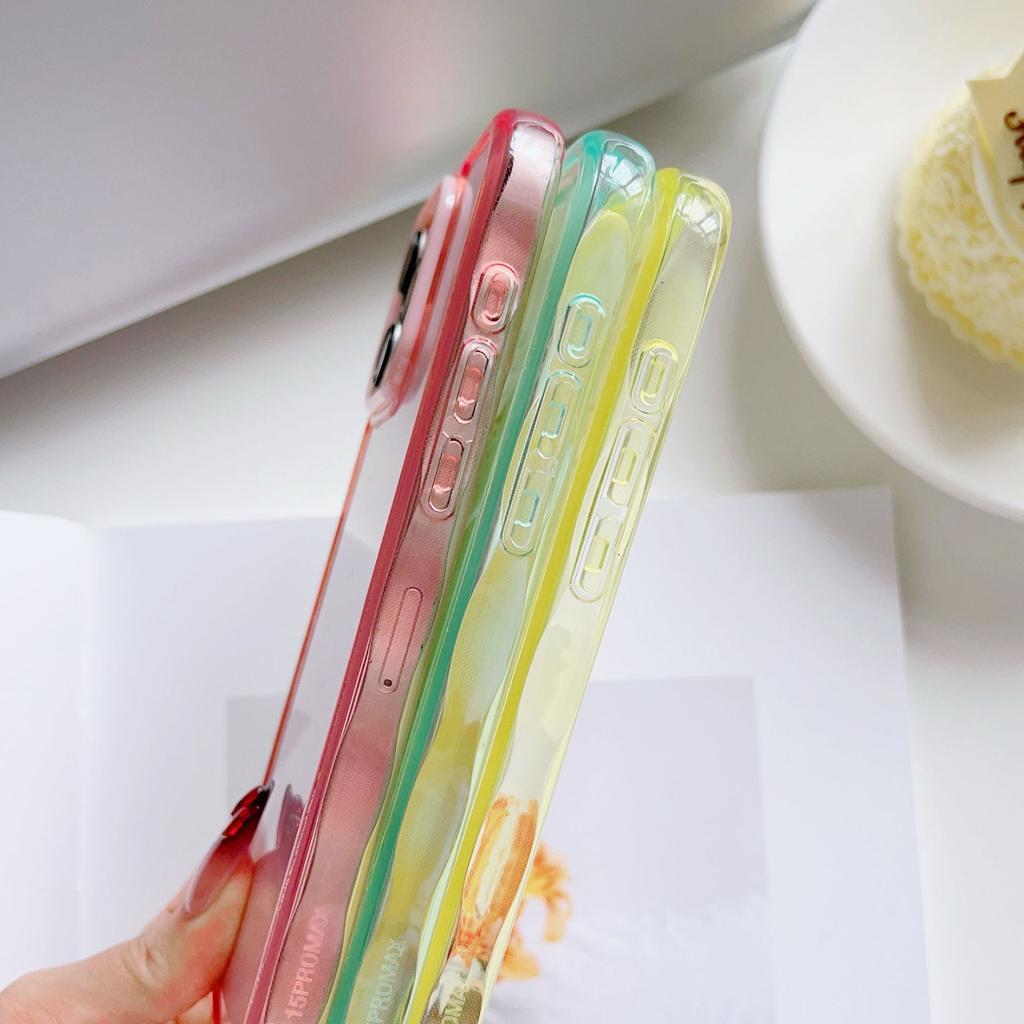 Fresh Macaron Colored Clear Hard Case PC+TPU 2in1 Protective Back Cover for iPhone 17 16e 16 15 14 Plus 13 12 11 Pro Max