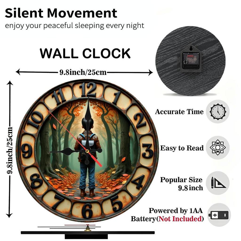 25x25cm Wooden Wall Clock for Client Appreciation and Business Thank You Gifts
