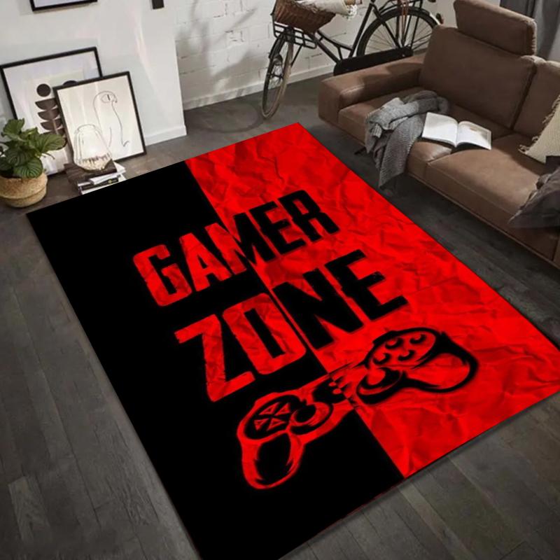 Gaming Controller Zone Rug - Vibrant Gamepad Design Carpet Mat for Living Room Home Decoration Living Room Decoration