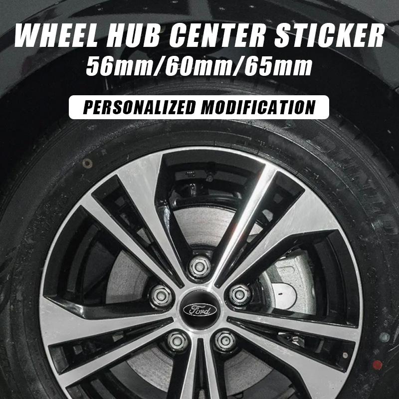 4pc 56 60 65mm Car Badge Emblem Car Wheel Center Hub Caps Stickers For Ford Focus 2 3 MK3 MK4 Fiesta Kuga Explorer Mondeo Stylin