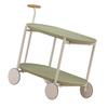 Storage Trolley with Wheels Handle Removable Sofa Side Table for Living Room Bedroom Matcha Green