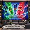 Wall Hanging Tapestry Custom NamePJ Masks Pattern Personalized Printed Fabric Wall Decor