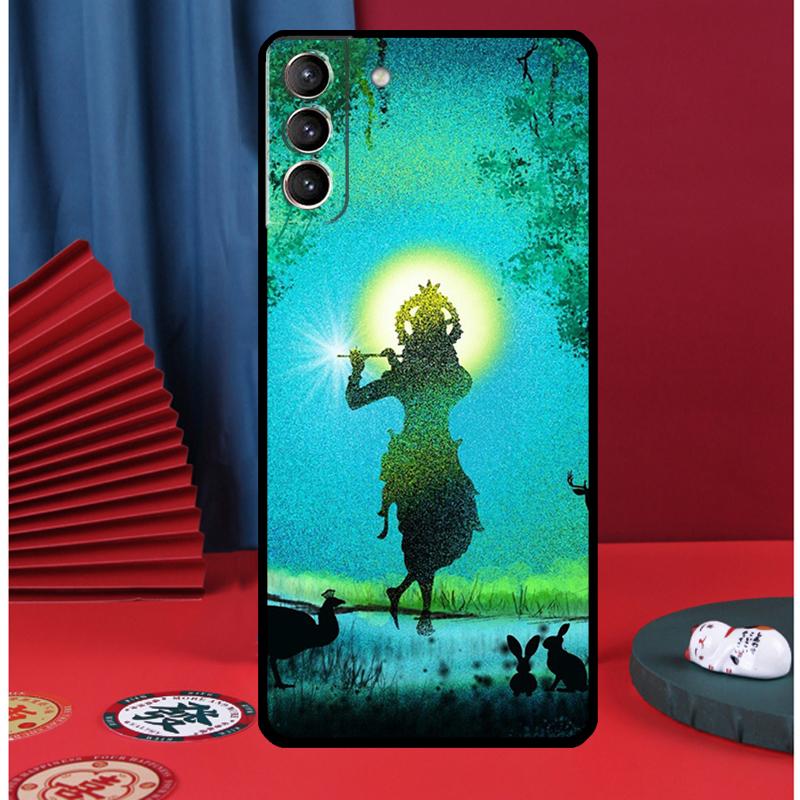 Lord Krishna Radha Phone Case For Samsung Galaxy S25 Ultra S9 S10 S20 S21 FE S22 S23 Plus S24 Ultra Back Cover