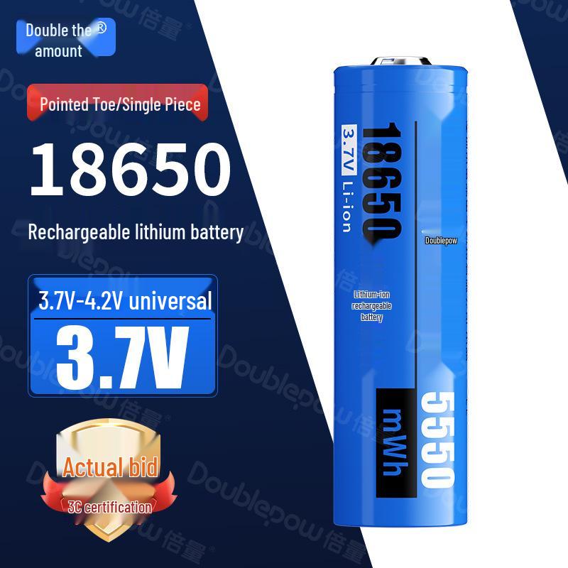 18650 Lithium Battery: High-Capacity Rechargeable Power for Strong Light Flashlights, Small Fans, and Desk Lamps
