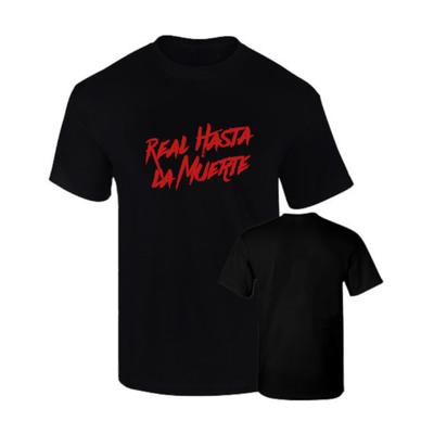 Spain "Real Hasta La Muerte" Print Trend T-shirt High-end Quality Pure Cotton Men and Women with The Same Style Casual Tops