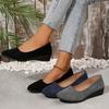 Shallow Mouth Black New Women's Shoes Fashion Work Shoes Flat Work Soft Bottom Comfortable Single Shoes