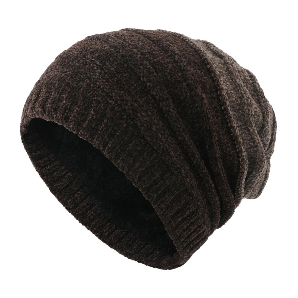 

Outdoor Knitted Hat Warm Woolly Hat Autumn/Winter Fleece-Lined Beanie Beanie Hat Earflap Hat average size