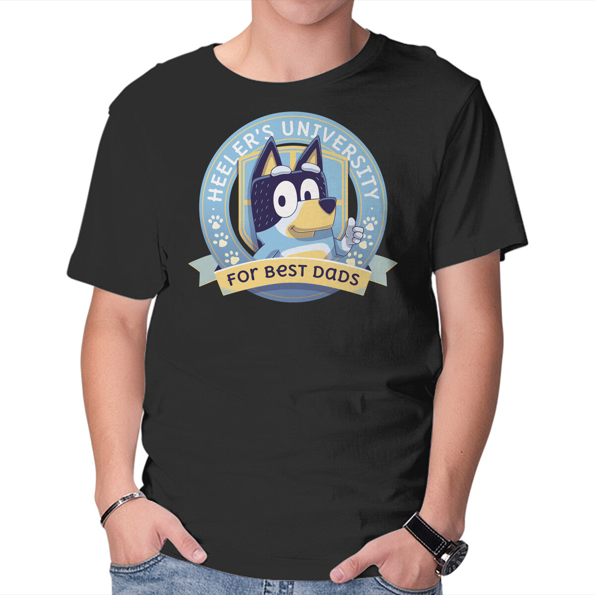 Unisex Crew Neck T-Shirt Heeler s Uni Graphic Short Sleeve Casual Tee XL