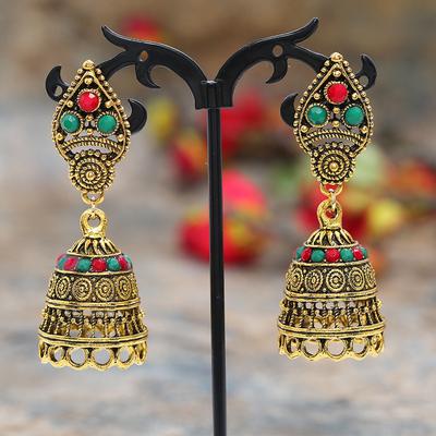 Vintage Indian Thai Bird Lantern Tassel Earrings Temperament Female Personality Versatile Earrings Holiday Ear Jewelry