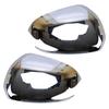 1 Pair Car Left Right Side Rear View Mirror Cover Trim Cap Fit for Hyundai Santa Fe     Silver Chrome ABS