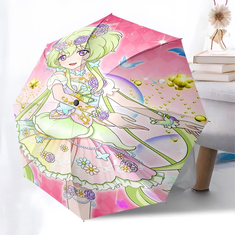 1pc Precure Outdoor Umbrella - Automatic Opening/Closing, Portable 3-Fold Design with Iron Frame for Festive Gifts, Travel, Daily Use, Suitable for Fa