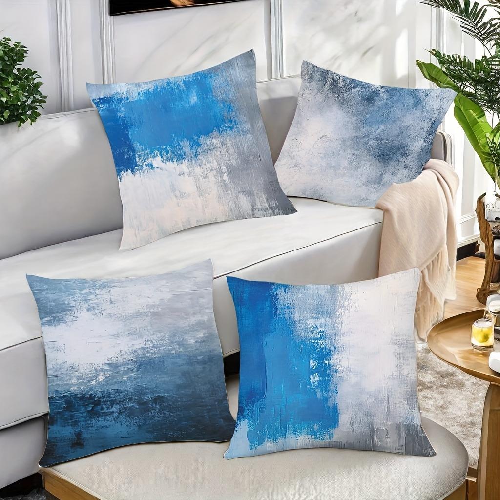 Abstract Art Pillowcase Blue and White designSuitable for Sofa Car Bedroom Decorative Cushion Cover Pillow Cover