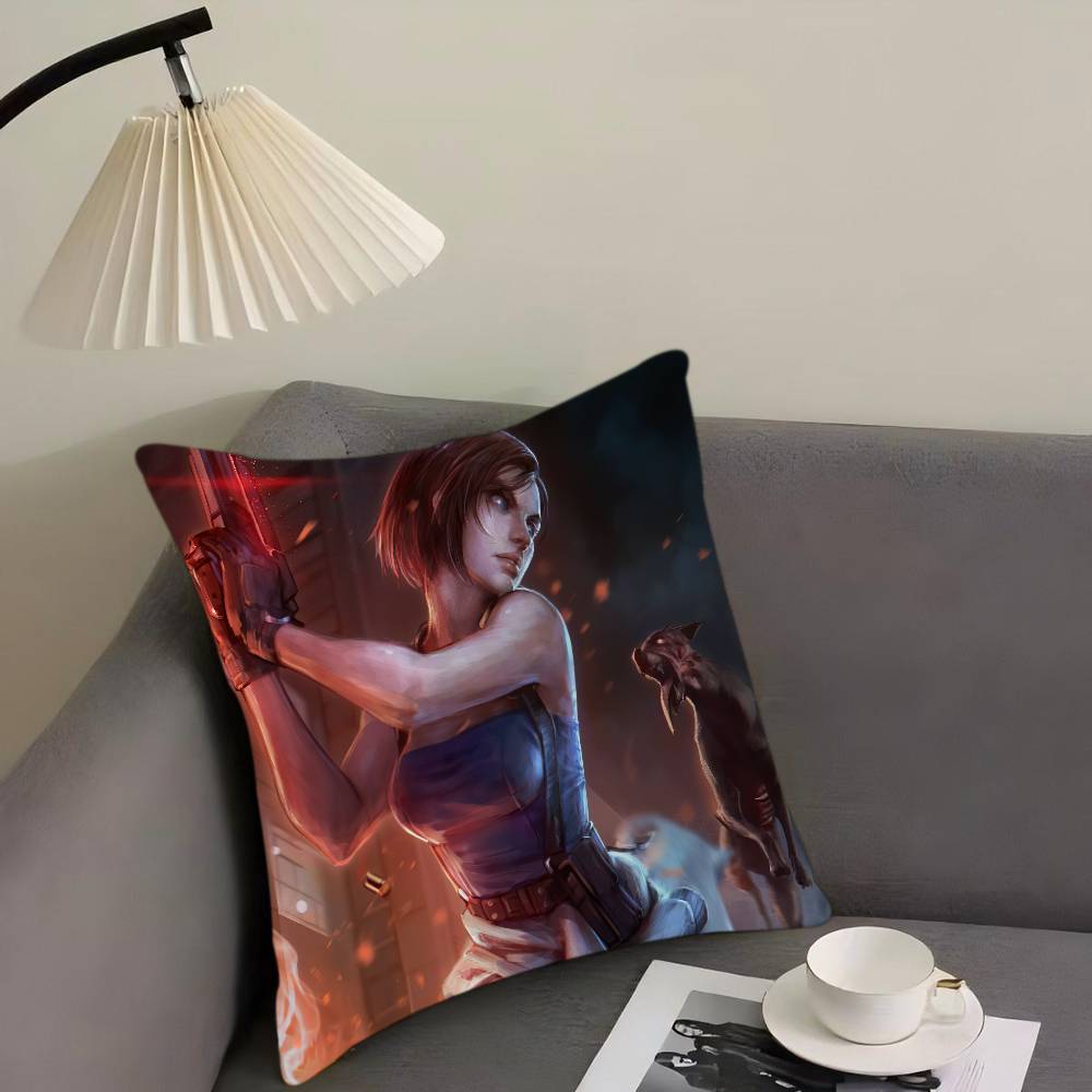 R-Resident Evil Мультяшная Игра 45*45см Наволочка Декоративная Наволочка Домашняя Наволочка Для Подушки Диванной Подушки 16x16Inch