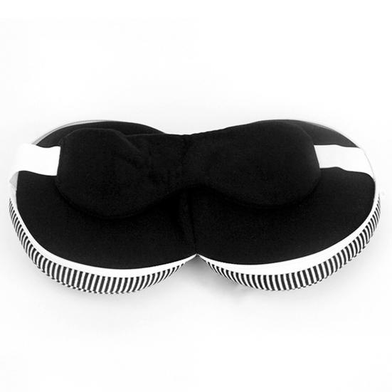 Travel 2-in-1 Neck Pillow Portable Neck Pillow with Eye Mask Zippered Neck Pain Relief Pillow