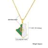 Collar con Colgante Mapa de Argelia Pareja Patriótica Estilo Étnico Regalo de Personalidad