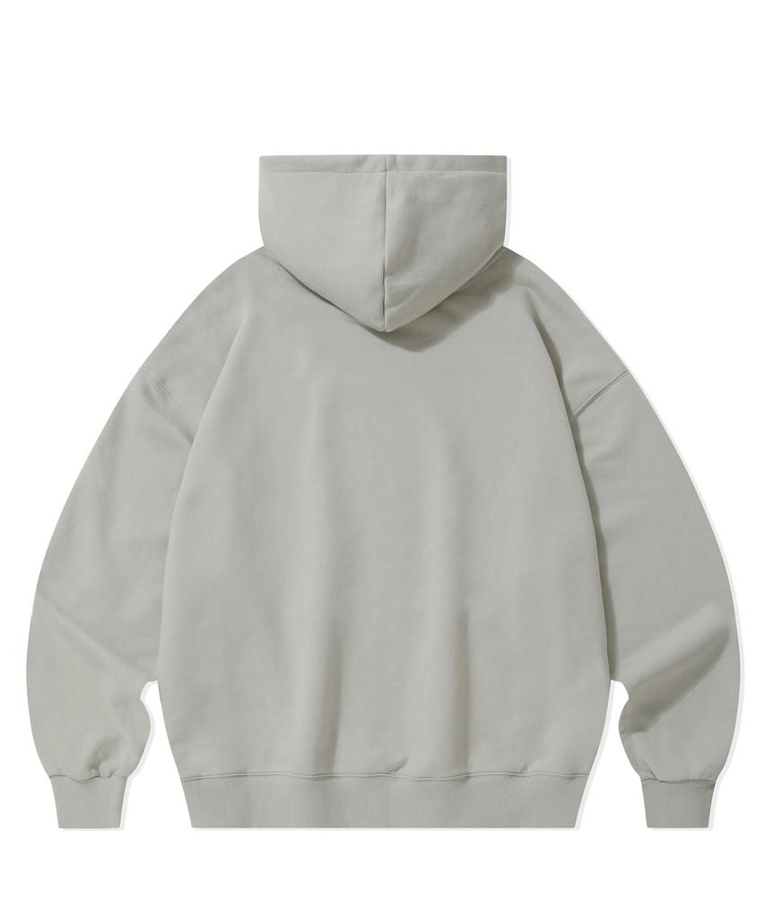 Hidden Damaged Logo Hoodie - Grey