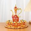 Home Decoration Luxury Turkish Tea Set Metal Multifunctional Vintage Wine Set European Style Decorative Coffee Pot Set Party
