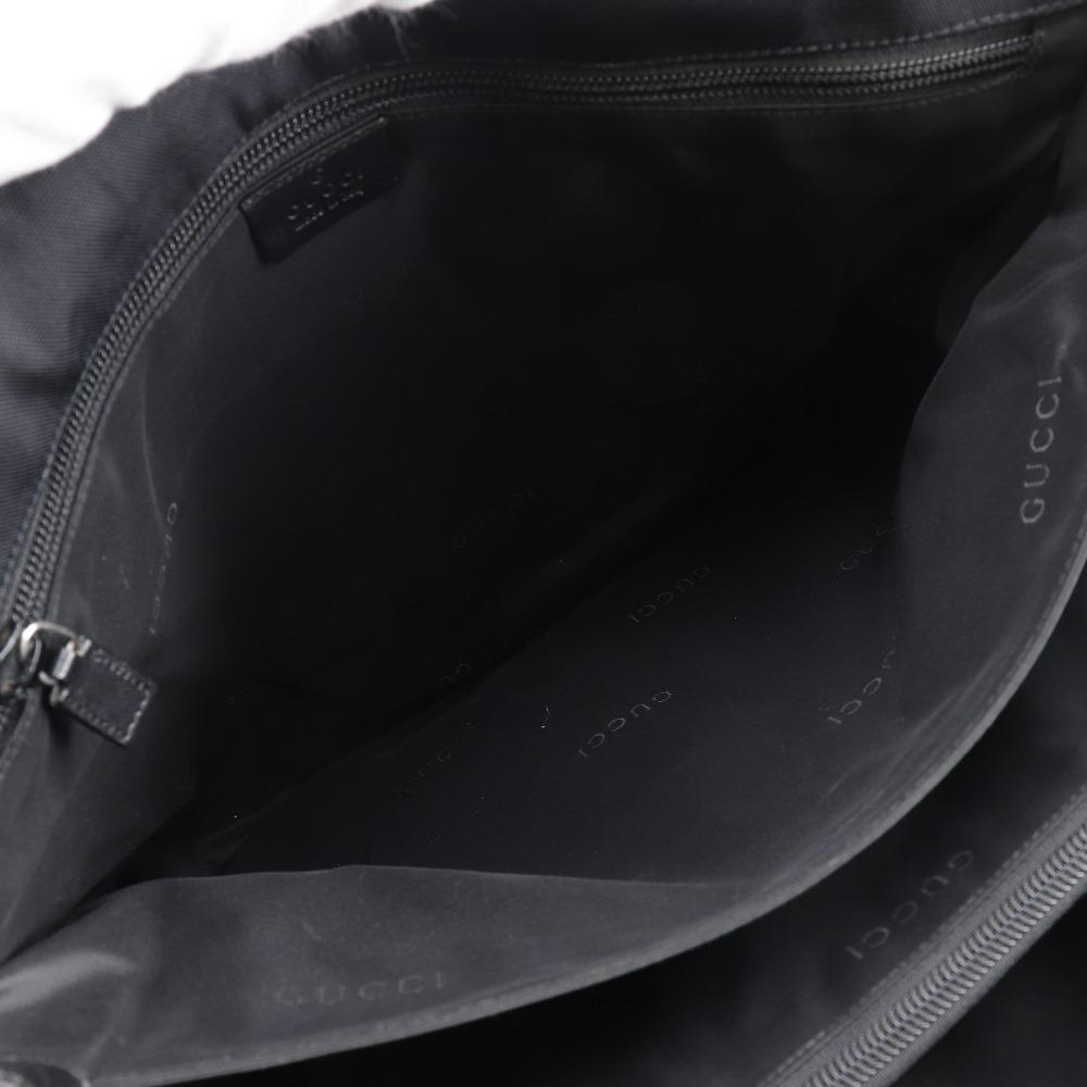 Gucci Shoulder Bag Black Nylon Canvas Unisex Used