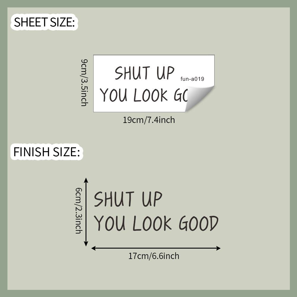 English Slogan Bathroom Mirror Beautification and Decoration Wall Stickers