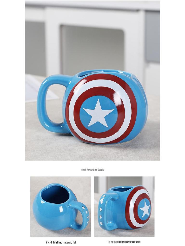 Avengers Superhero Ceramic Mug: Featuring Superman, Thor, Iron Man, Spider-Man, and Batman
