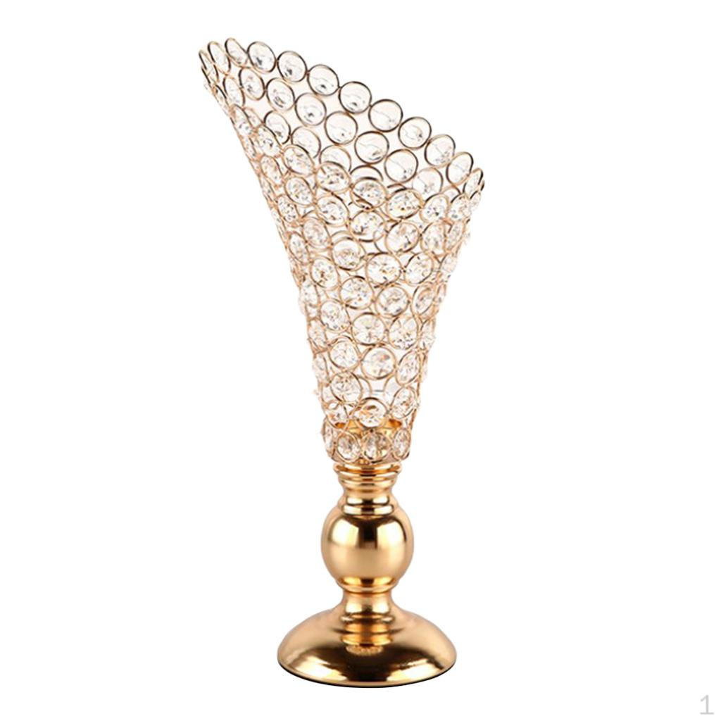 

Modern Crystal Mosaic Candle Holder Stand Candlestick For Dinner Tabletop