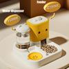 2-In-1 Automatic Cat Food Feeder Water Dispenser Multi-purpose Indoor Small Cats Dogs Puppies Food Water Feeding Bowl Pet Supplies
