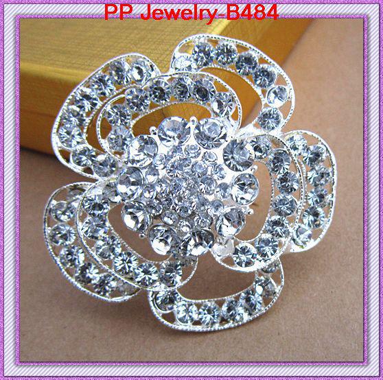 Exquisite Rhinestone Rose Brooch: Elegant Evening Gown Corsage & Accessory Zhenyao Jewelry